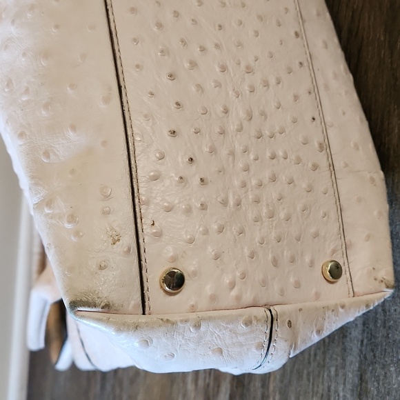 Kate Spade Pink Ostrich Large Tote Bag Purse with Bow Detail - Picture 5 of 13